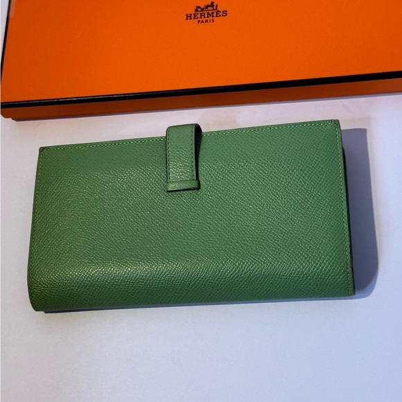 Hermes Bearn Wallet Chevre Mysore Long Authentic - Picture 11 of 14
